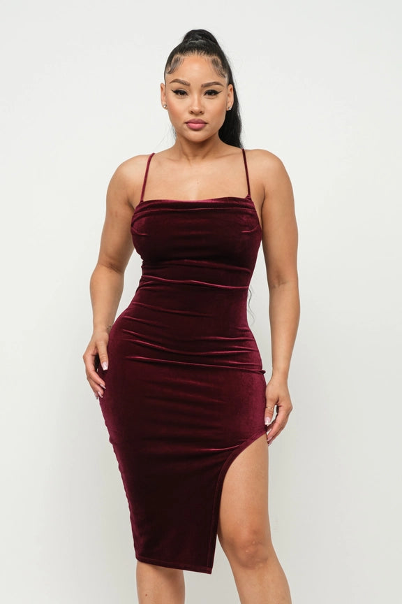Velvet Midi Dress