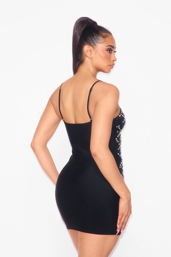 Rhinestone Bustier Bodycon Mini Dress