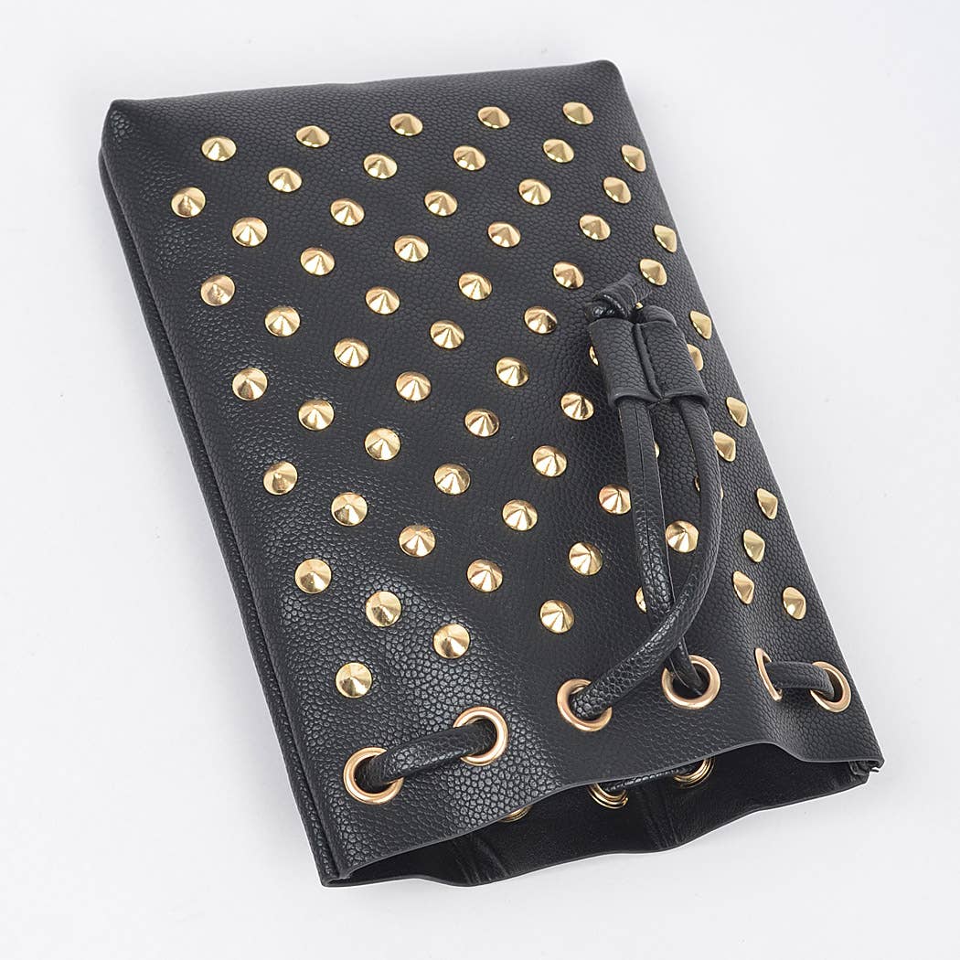 Faux Snake Belt W/studded Bag