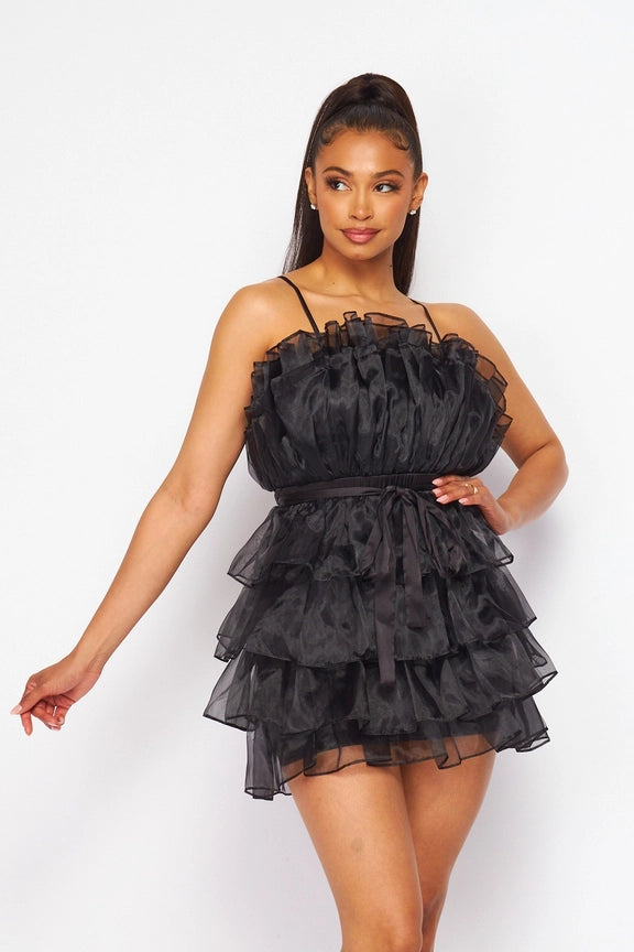 Ruffle Tiered Mini Dress