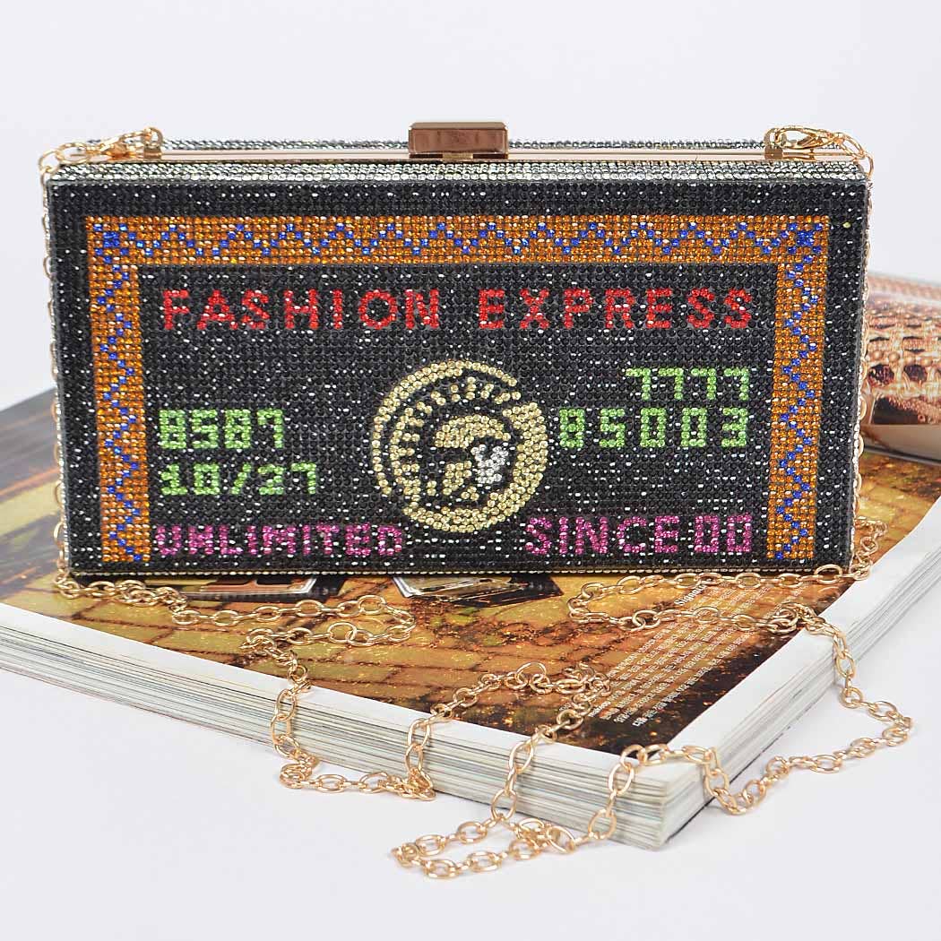 Rhinestone Credit Card Clutch
