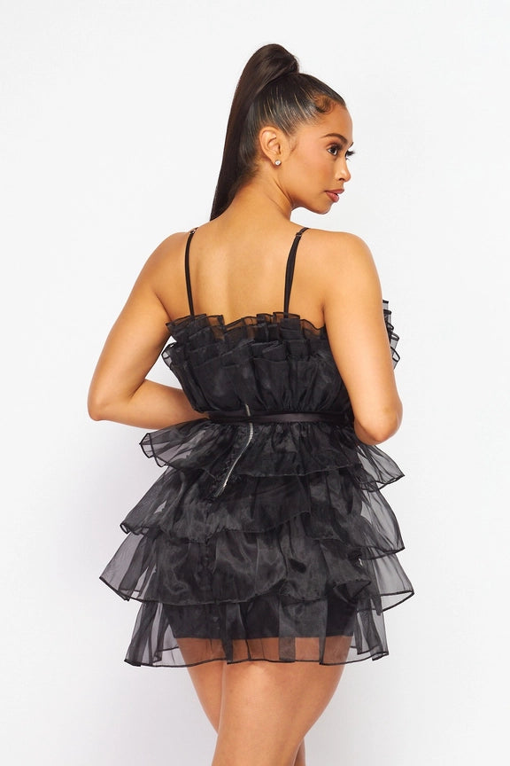 Ruffle Tiered Mini Dress