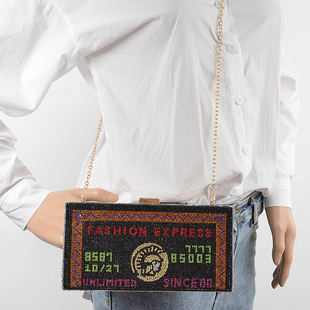 Rhinestone Credit Card Clutch