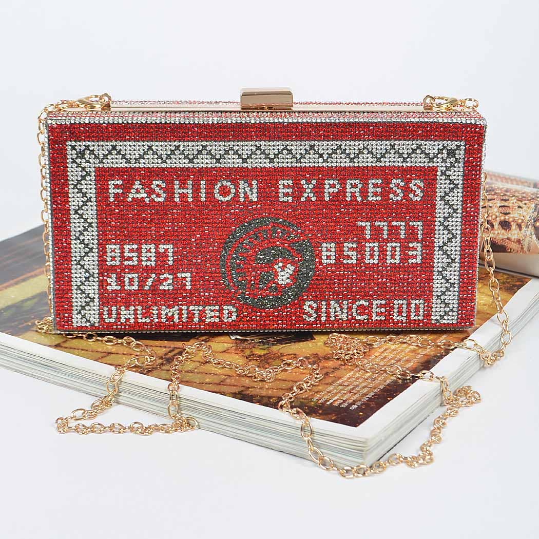 Rhinestone Credit Card Clutch