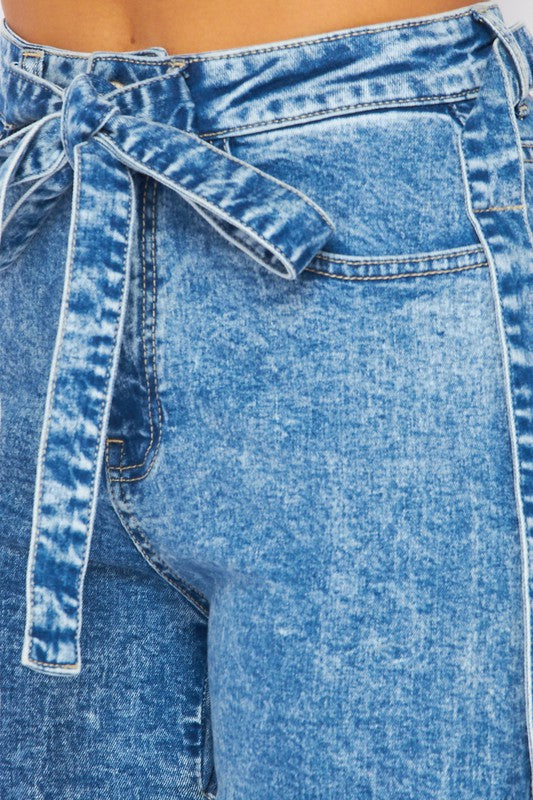 Strap Denim Jeans
