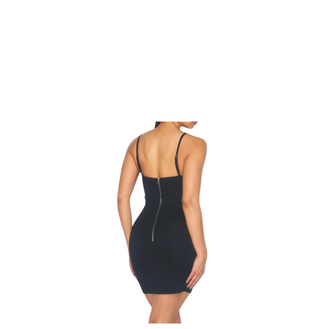 Rhinestone Fringe Mini Bodycon Dress