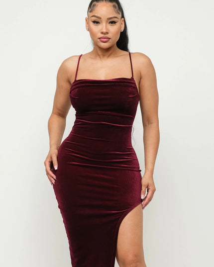 Velvet Midi Dress