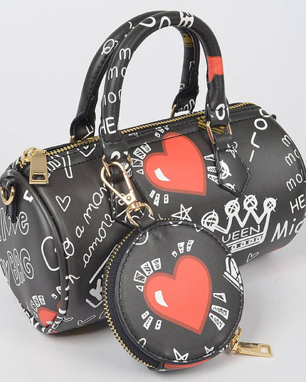 Graffiti Boston Bag W/airpod Purse