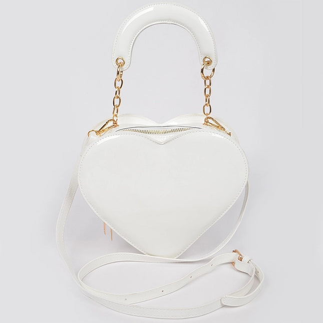 Enamal Heart Shape Crossbody Bag