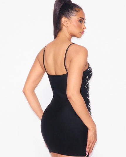 Rhinestone Bustier Bodycon Mini Dress
