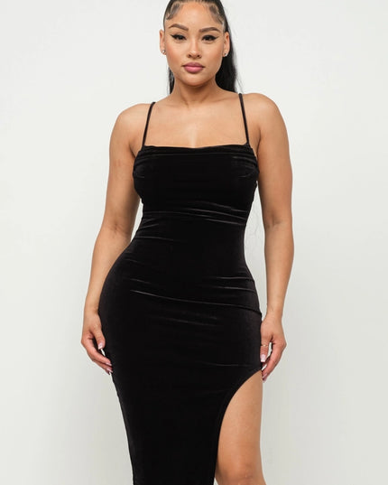 Velvet Midi Dress
