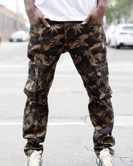 Camo Leaf Cargo Jeans