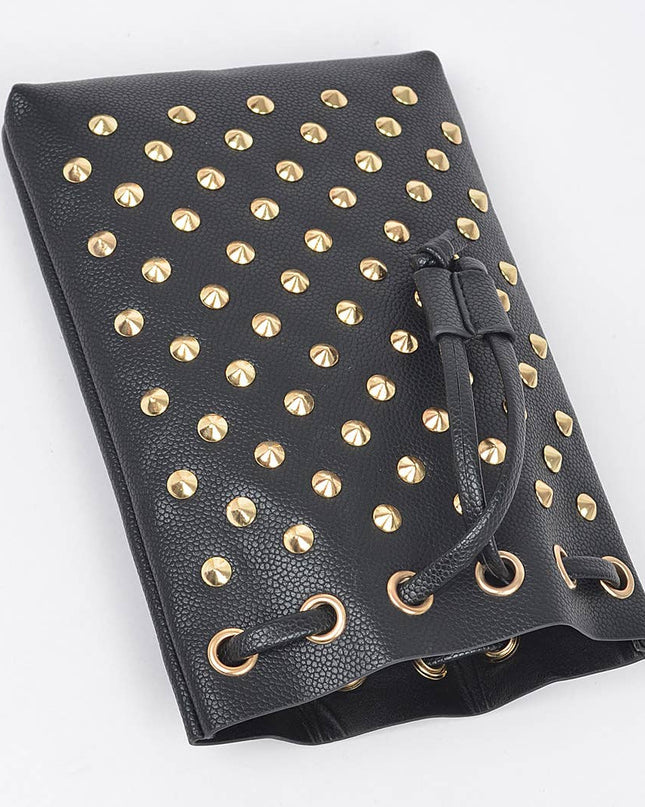 Faux Snake Belt W/studded Bag