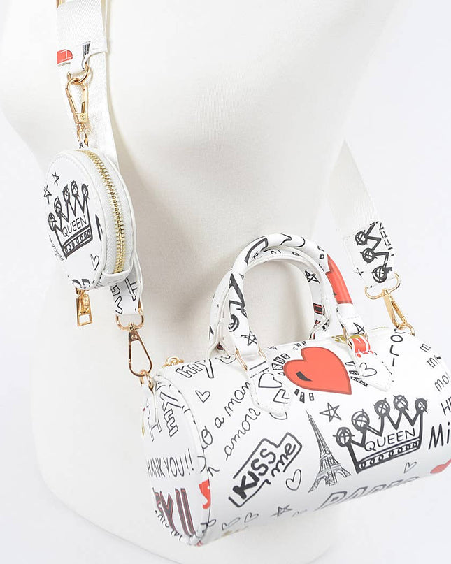 Graffiti Boston Bag W/airpod Purse