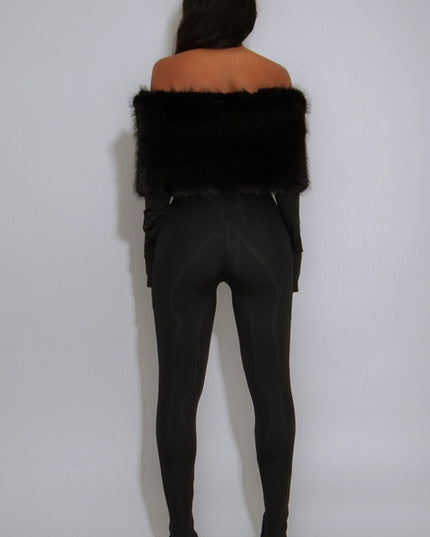 Faux Fur Skinny Jumpsuit