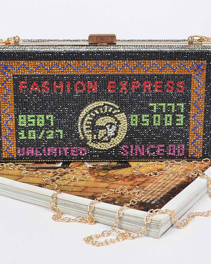 Rhinestone Credit Card Clutch