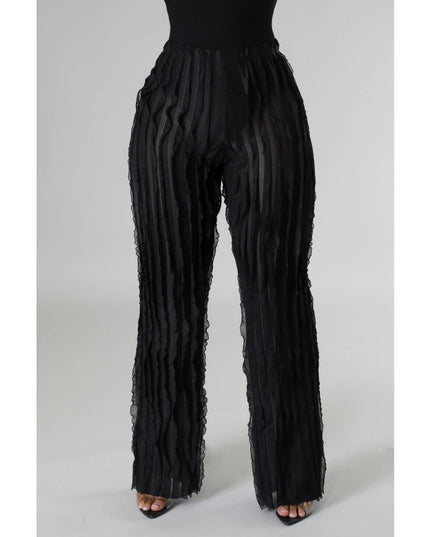 Sheer Ruffle Detail Pants
