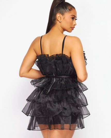 Ruffle Tiered Mini Dress