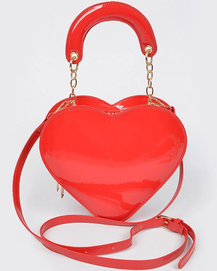 Enamal Heart Shape Crossbody Bag