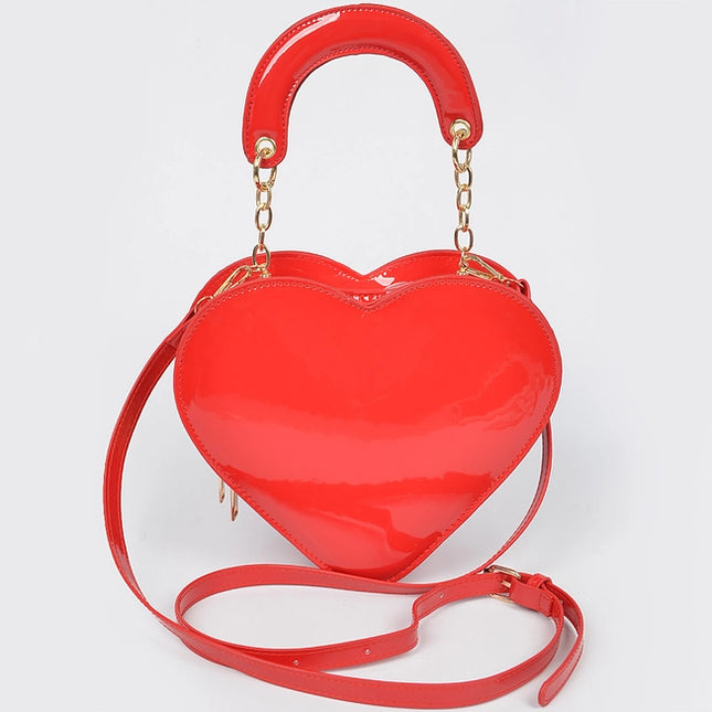Enamal Heart Shape Crossbody Bag