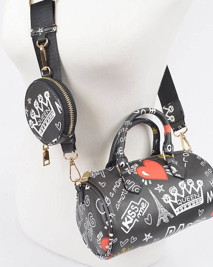 Graffiti Boston Bag W/airpod Purse