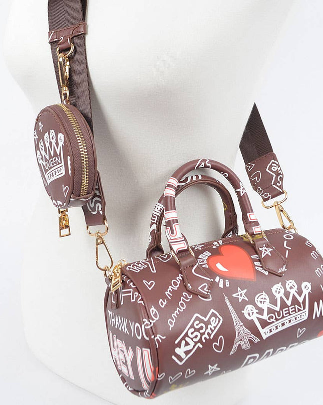 Graffiti Boston Bag W/airpod Purse