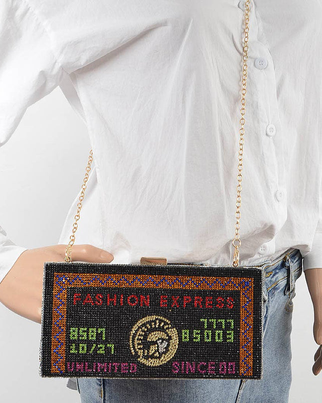 Rhinestone Credit Card Clutch