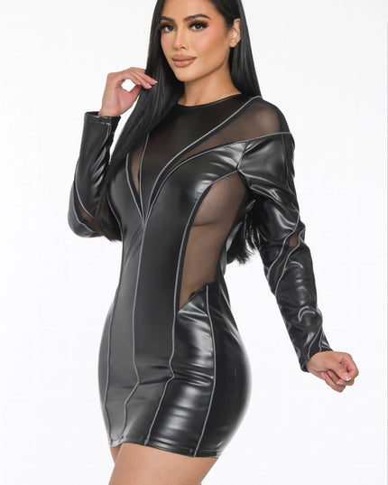 Illusion Spiral Mini Dress