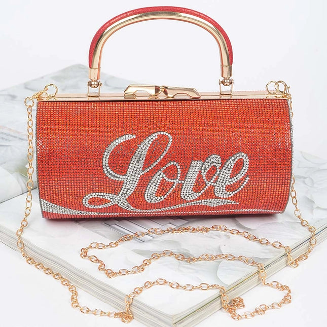 Rhinestone Love Clutch