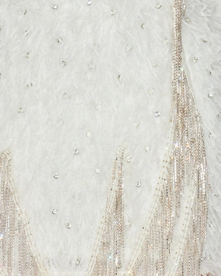 Shaggy Rhinestone Bodycon Mini Dress