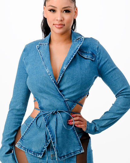 No Mistake Denim Top