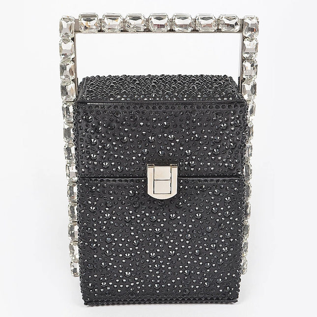 Rhinestone Handle Stoned Party Clutch