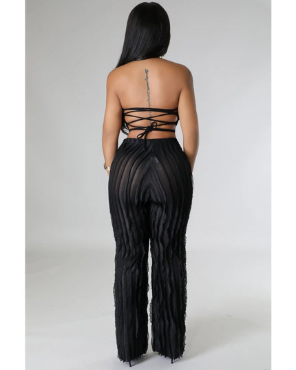 Sheer Ruffle Detail Pants