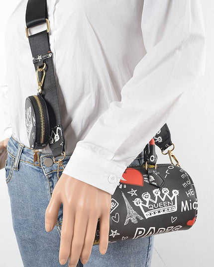 Graffiti Boston Bag W/airpod Purse