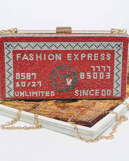 Rhinestone Credit Card Clutch