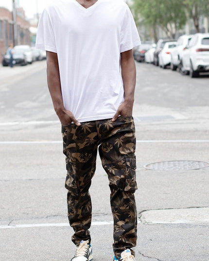 Camo Leaf Cargo Jeans