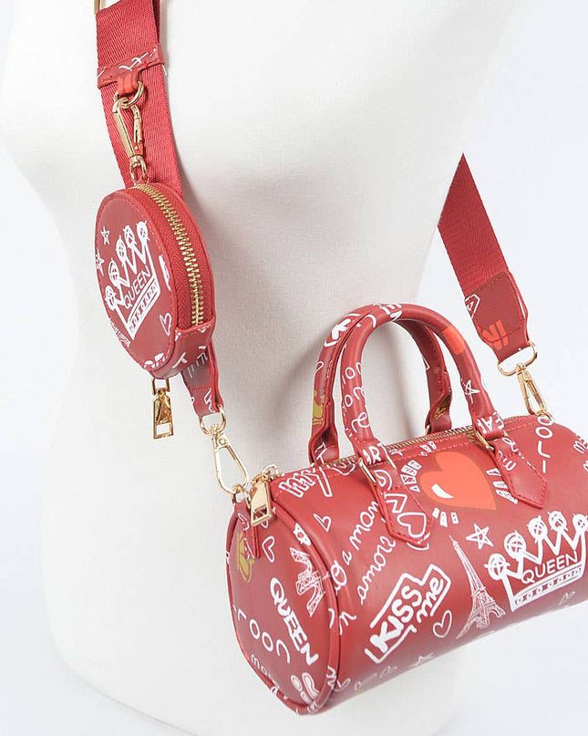 Graffiti Boston Bag W/airpod Purse