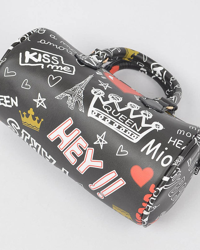 Graffiti Boston Bag W/airpod Purse