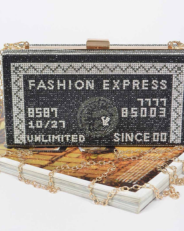 Rhinestone Credit Card Clutch