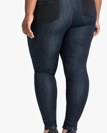 Plus Size Knee patch Blue jeans