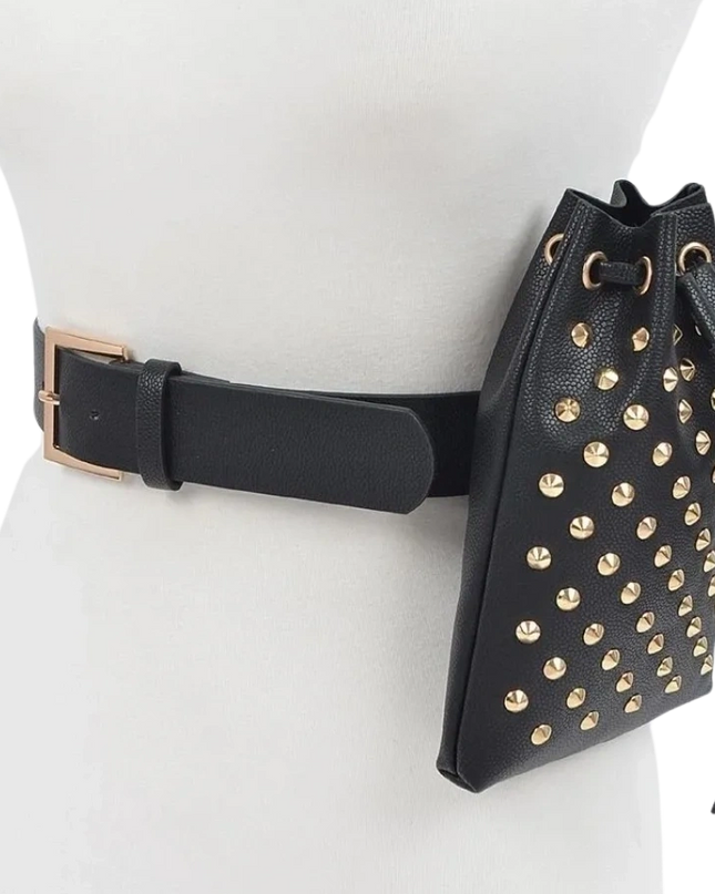 Snake Belt W/ Studded Bag