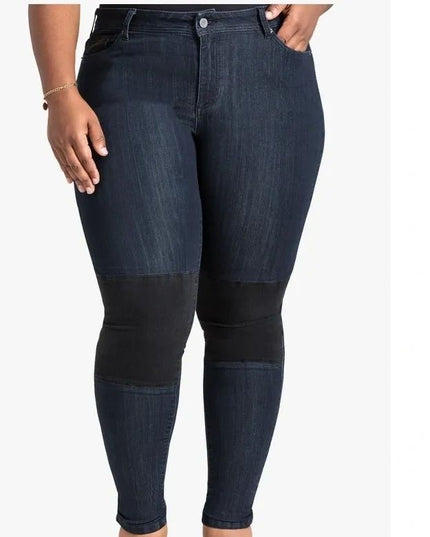 Plus Size Knee patch Blue jeans